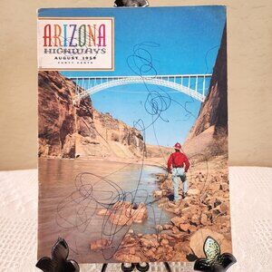 August 1959 Arizona Highways Magazine: Glen Canyon Dam, Zuni Jewelry, Blue Canyo